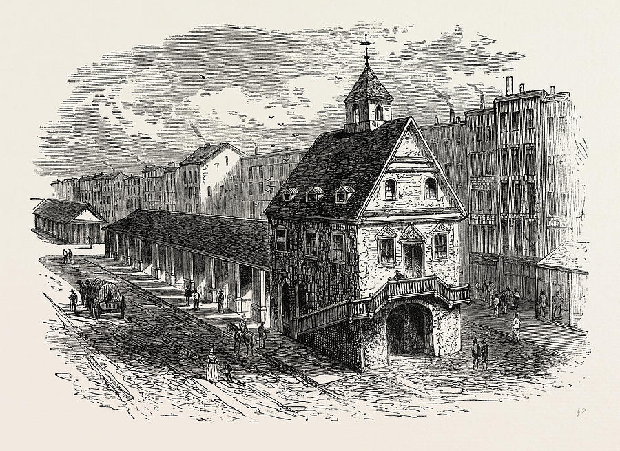 900x655 old market house at philadelphia, united states of america - Old School House Drawing