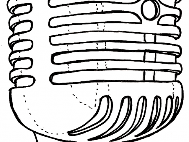 640x480 microphone clipart old school - Old School Microphone Drawing