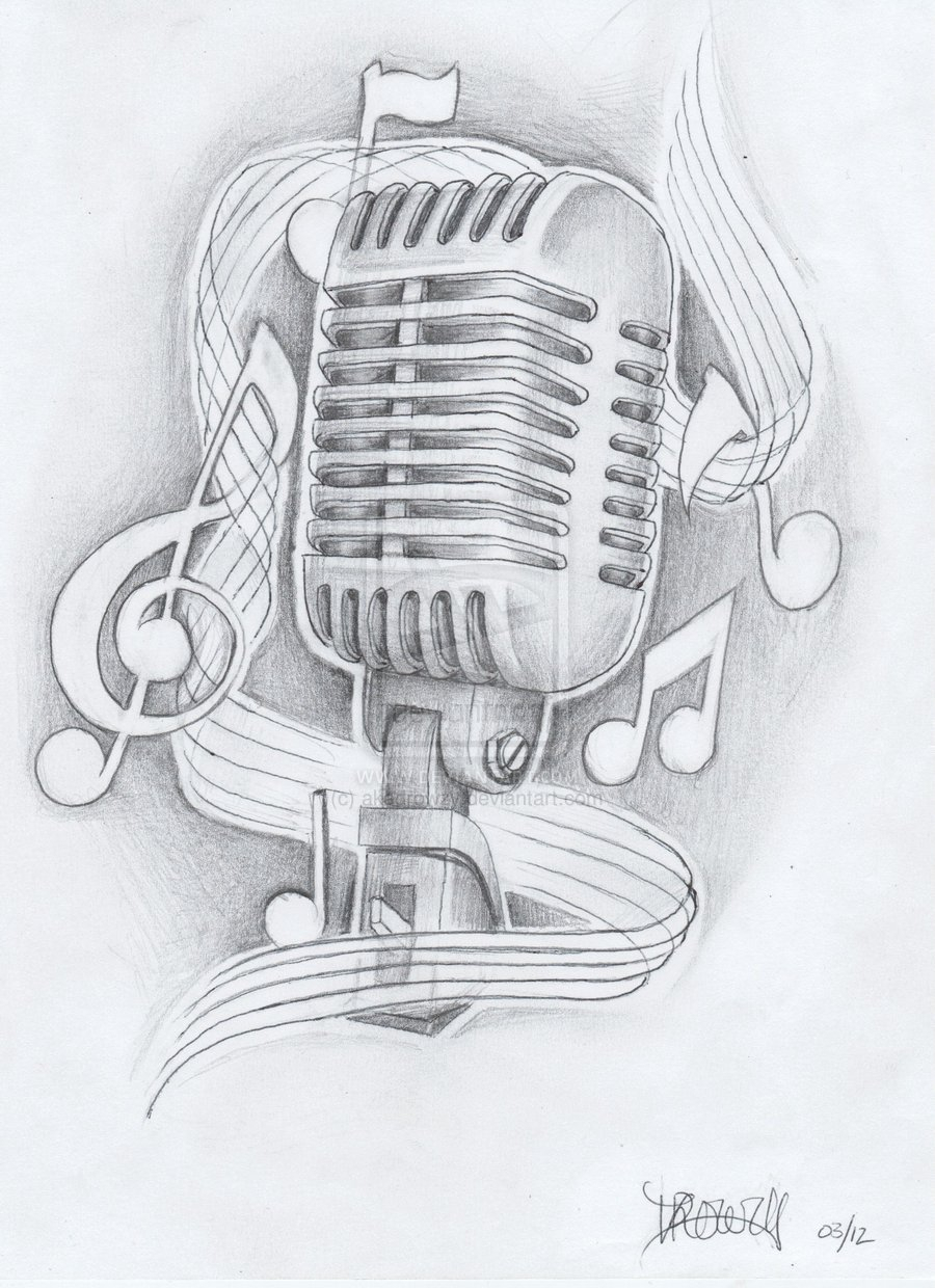 Old School Microphone Drawing at Explore
