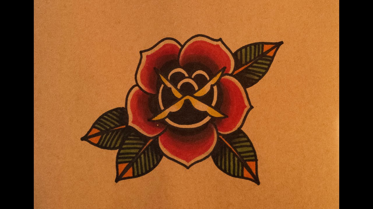 1280x720 how to draw an old school rose - Old School Rose Drawing