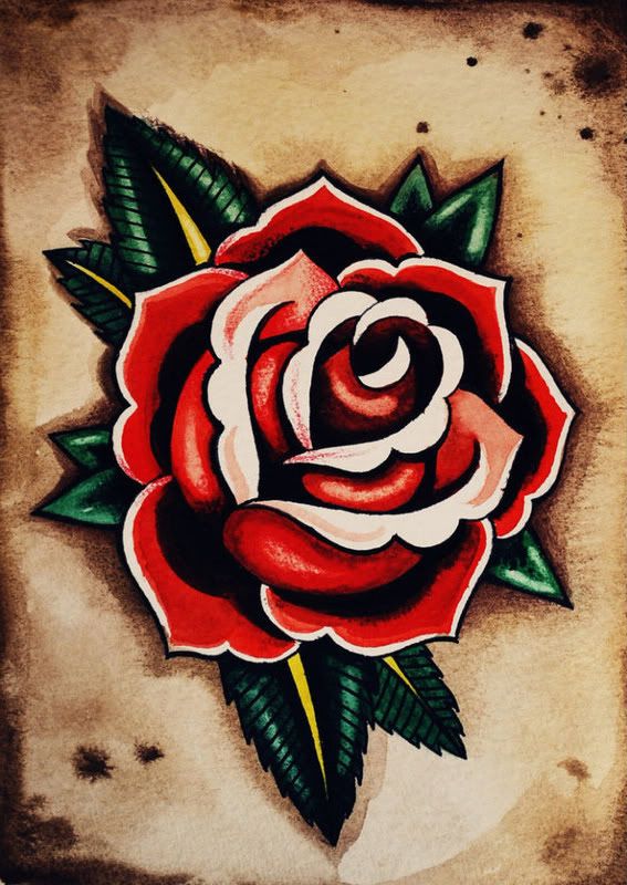 Old School Rose Drawing at PaintingValley.com | Explore collection of ...