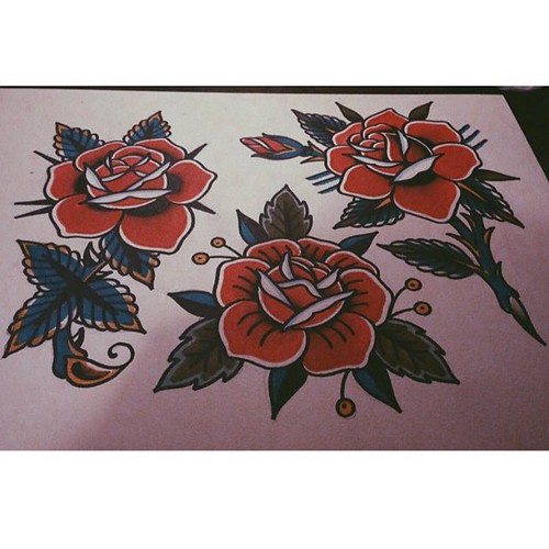 500x500 rose bombs - Old School Rose Drawing