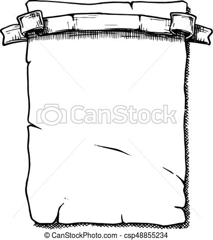 417x470 illustration of old scroll vector hand drawn illustration of old - Old Scroll Drawing