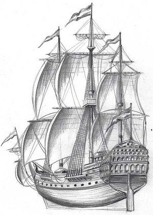 300x420 old ship drawings old ship drawings in ship drawing - Old Ship Drawing