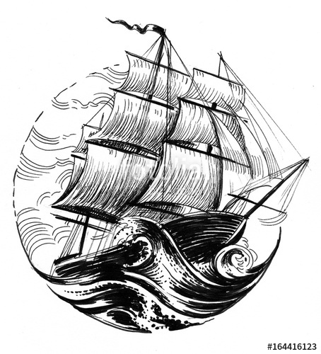 454x500 Old Ship Stock Photo And Royalty Free Images - Old Ship Drawing