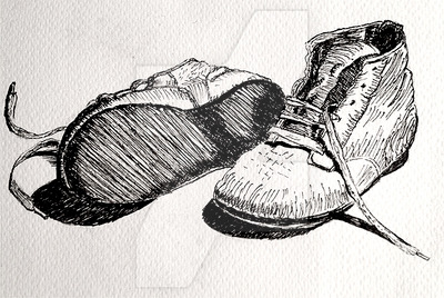400x268 Old Shoes - Old Shoes Drawing