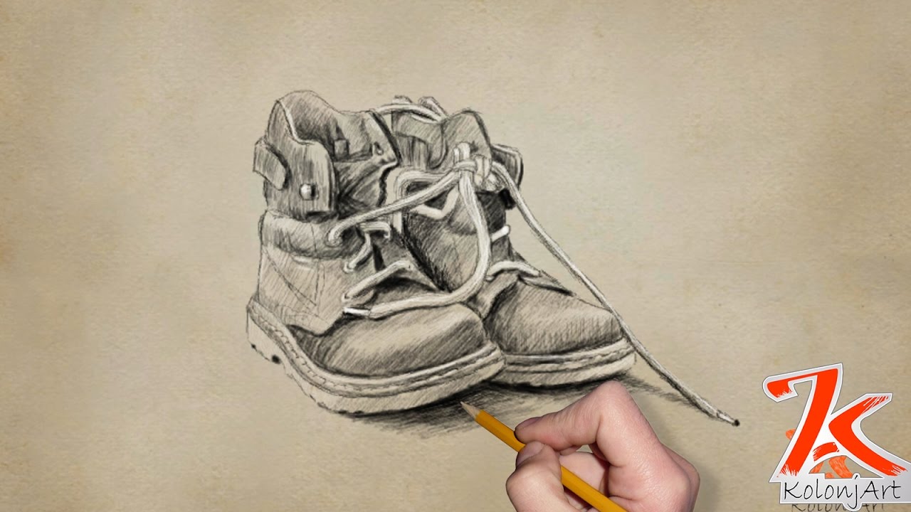 1280x720 Old Shoes - Old Shoes Drawing