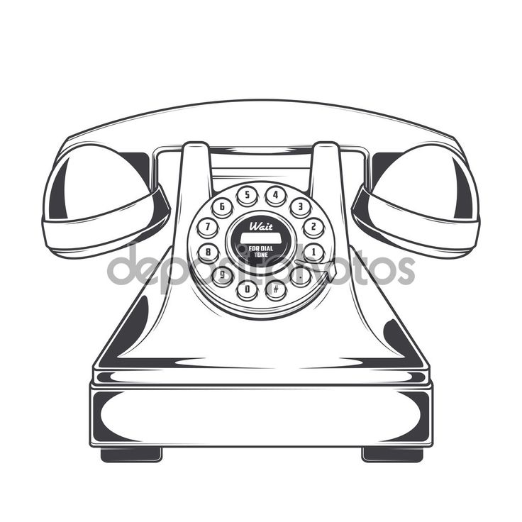 736x736 telephone drawing free download - Old Telephone Drawing
