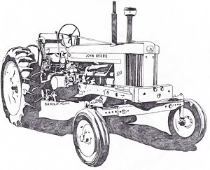 300x243 Old Tractor Drawings Fine Art America - Old Tractor Drawing