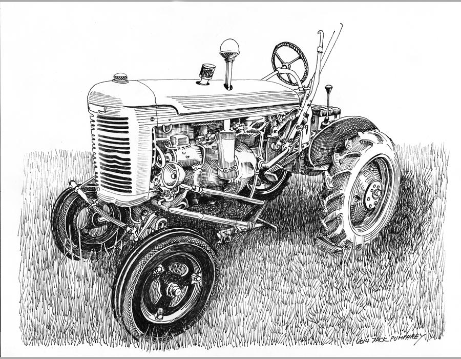 900x700 Vintage Farmall I H W Tractor Drawing - Old Tractor Drawing