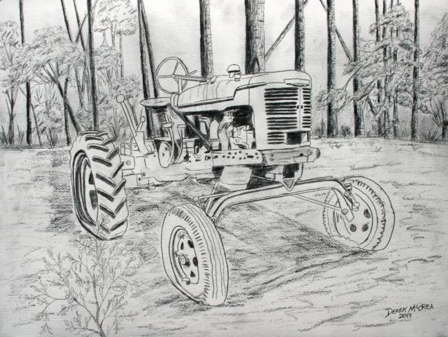 650x489 Old Farm Tractor Drawing - Old Tractor Drawing
