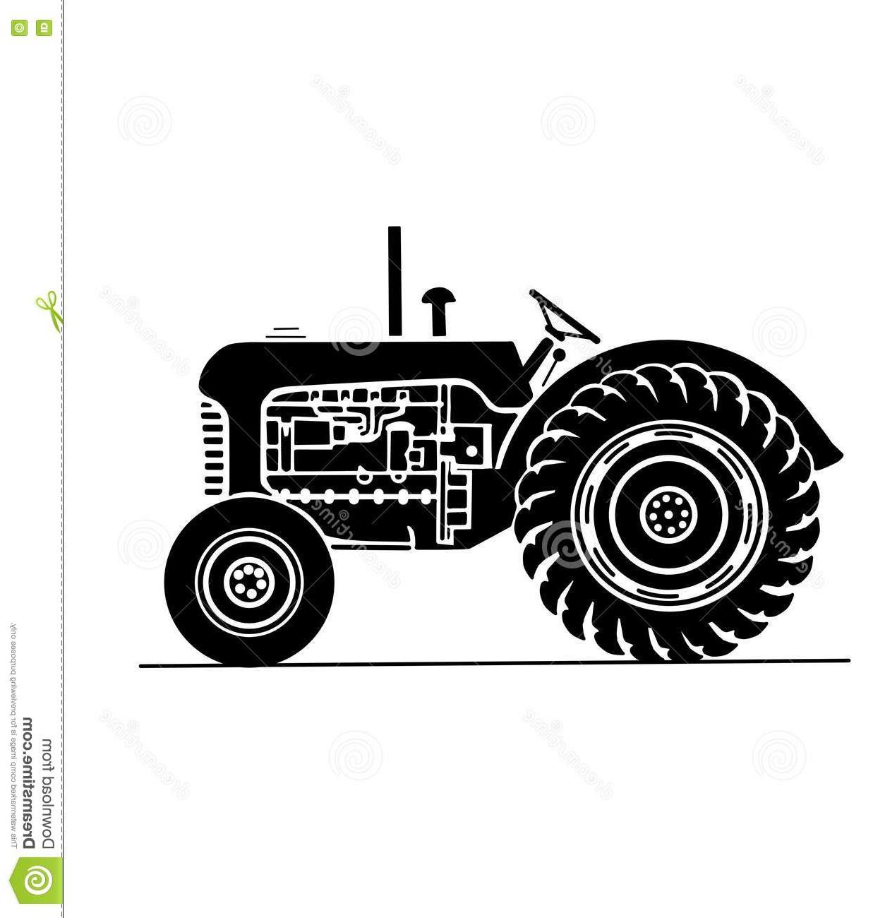 1254x1300 Best Old Farm Tractor Side View Illustration Plane Drawing - Old Tractor Drawing