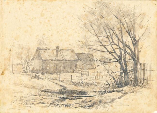 650x470 old village drawing - Old Village Drawing