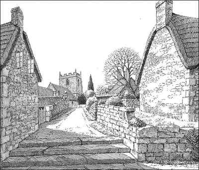 400x343 ebrington, village - Old Village Drawing