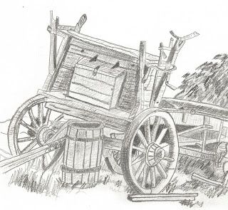 320x295 studio west pencil drawing old wagon pencil drawing - Old Wagon Drawing