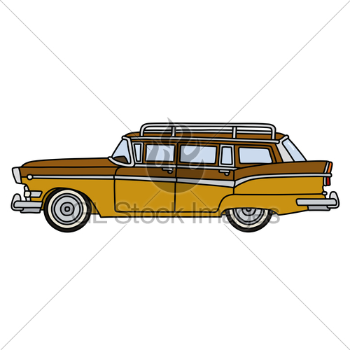 500x500 the old american station wagon gl stock images - Old Wagon Drawing