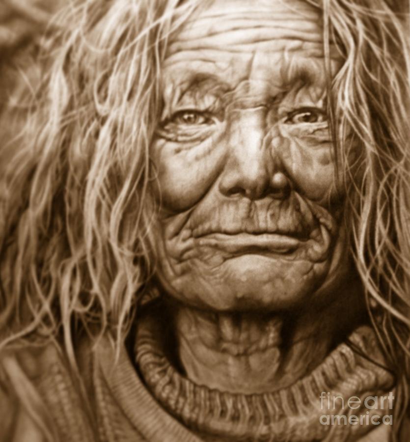 835x900 Old Woman Drawing - Old Woman Drawing
