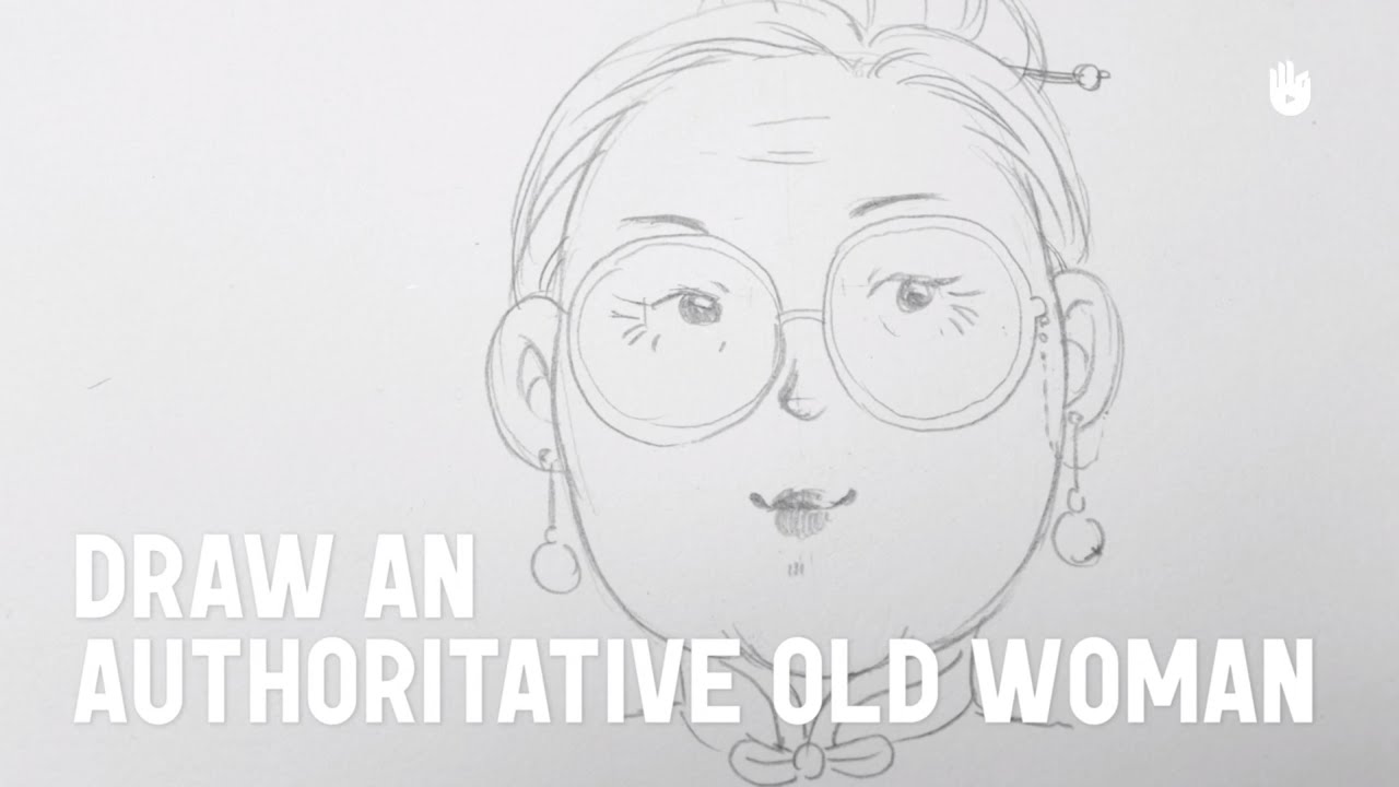 1280x720 Draw An Authoritative Old Woman - Old Woman Drawing