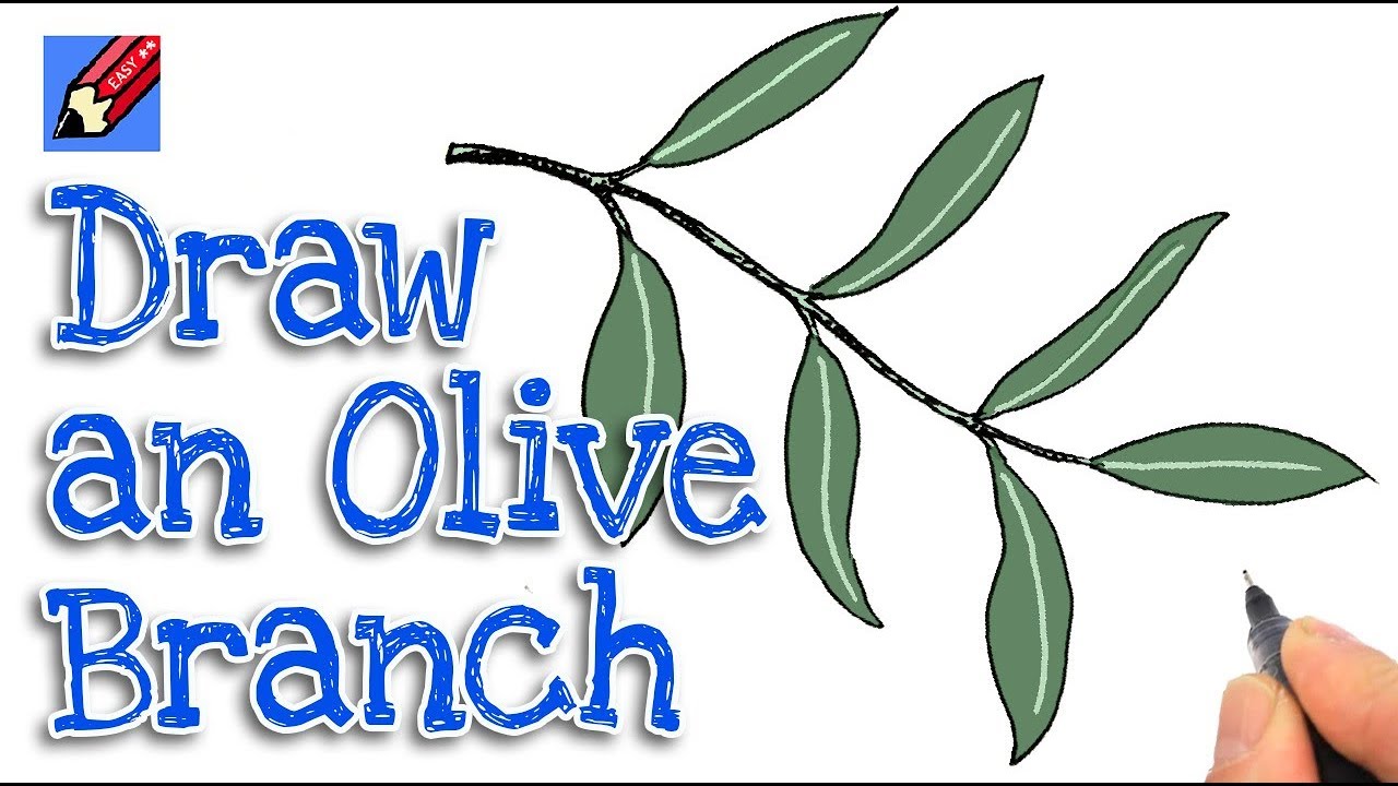 1280x720 how to draw an olive branch real easy - Olive Branch Drawing