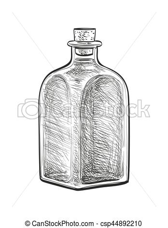 348x470 bottle of olive oil hand drawn vector illustration isolated - Olive Oil Drawing