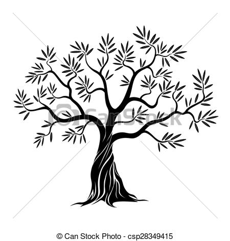 450x470 vector olive tree black vector olive tree - Olive Tree Drawing