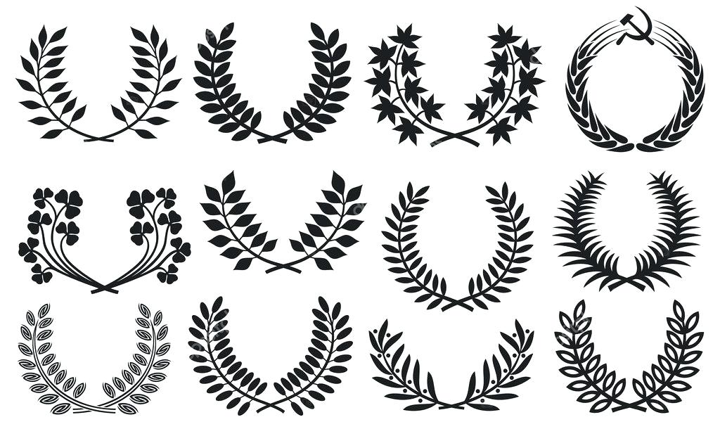 1024x610 olive wreath laurel vector branch tattoo drawing - Olive Wreath Drawing
