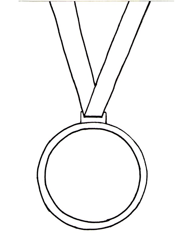 600x776 olympic medal coloring - Olympic Medal Drawing