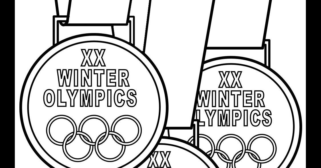 1125x590 olympic medal coloring - Olympic Medal Drawing