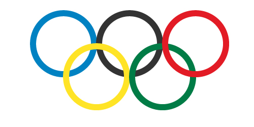 500x250 olympic logo tutorial - Olympic Rings Drawing