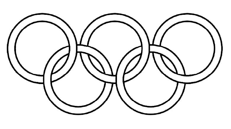 782x436 olympic ring image to colour in click here to save a copy - Olympic Rings Drawing