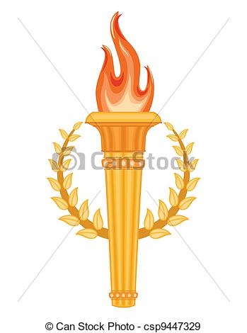 349x470 greek olympic torch with golden crown of laurels olympics games - Olympic Torch Drawing