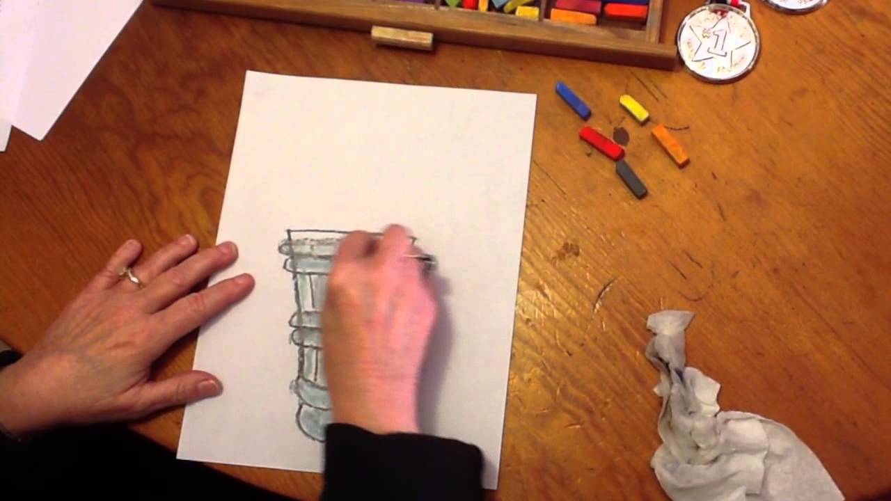 1280x720 how to draw an olympic torch with chalk pastels - Olympic Torch Drawing
