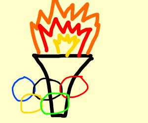300x250 olympic torch drawing - Olympic Torch Drawing