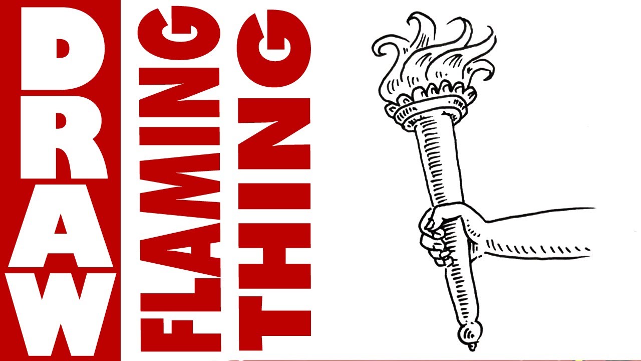 1280x720 draw an olympic torch - Olympic Torch Drawing