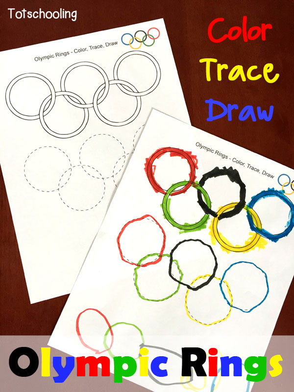 600x800 olympic rings coloring, tracing drawing sheet totschooling - Olympics Drawing