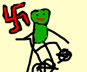 300x250 pepe on a unicycle wins the nazi olympics drawing - Olympics Drawing