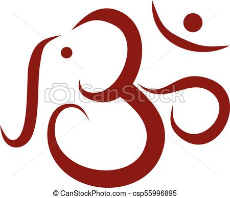 450x388 Elephant Om Symbol - Om Drawing