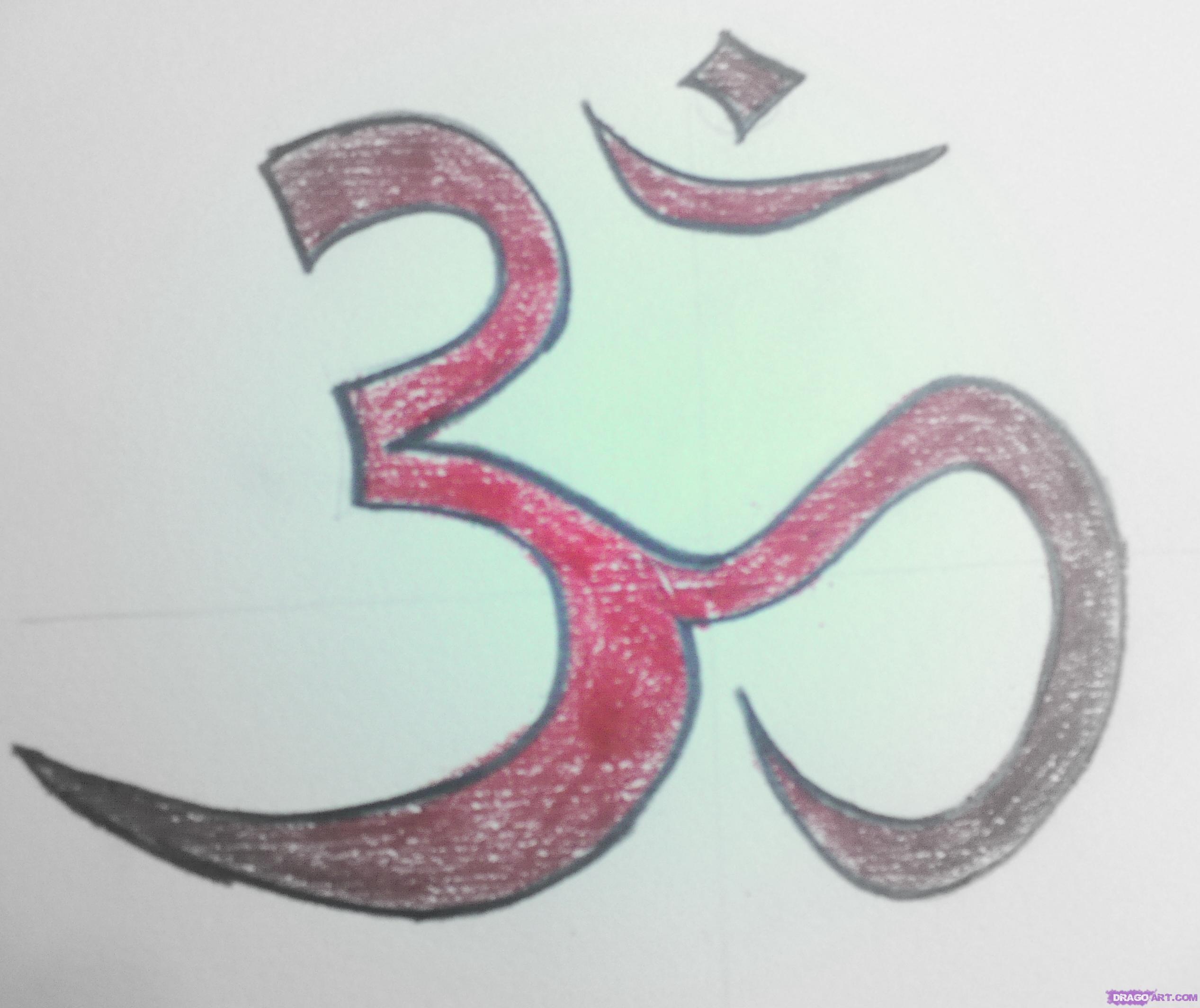 2534x2128 How To Draw An Om Or Aum Symbol, Step - Om Drawing