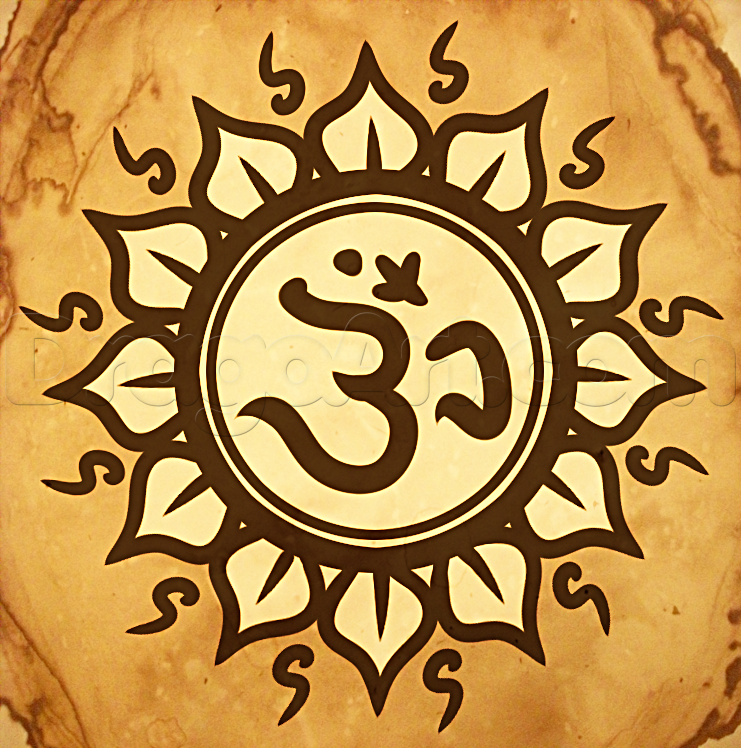 741x748 How To Draw An Indian Om, Step - Om Drawing