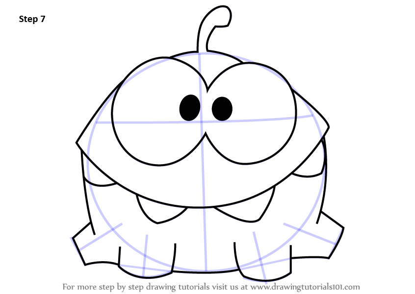 846x600 learn how to draw om nom from cut the rope - Om Drawing