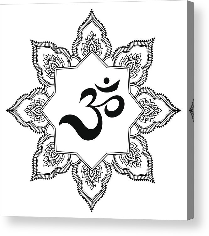 666x750 circular pattern in the form of a mandala om decorative symbol - Om Drawing