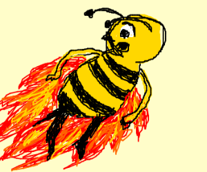 300x250 omg, fire bees! drawing - Omg Drawing