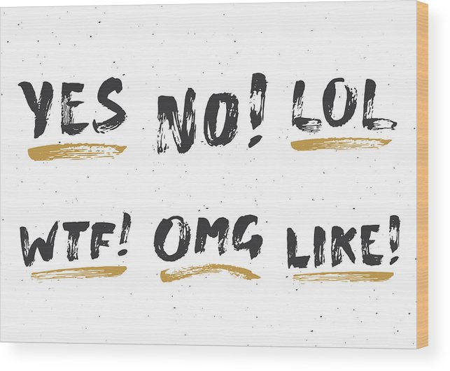 643x531 yes, no, like, lol, omg and wtf lettering handwritten signs set - Omg Drawing