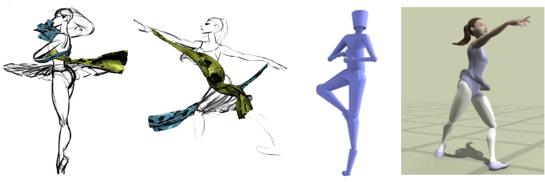 1118x375 three dimensional proxies for hand drawn characters - One Dimensional Drawing