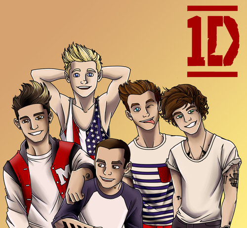 500x462 image about one direction in drawingscartoons - One Direction Cartoon Drawings