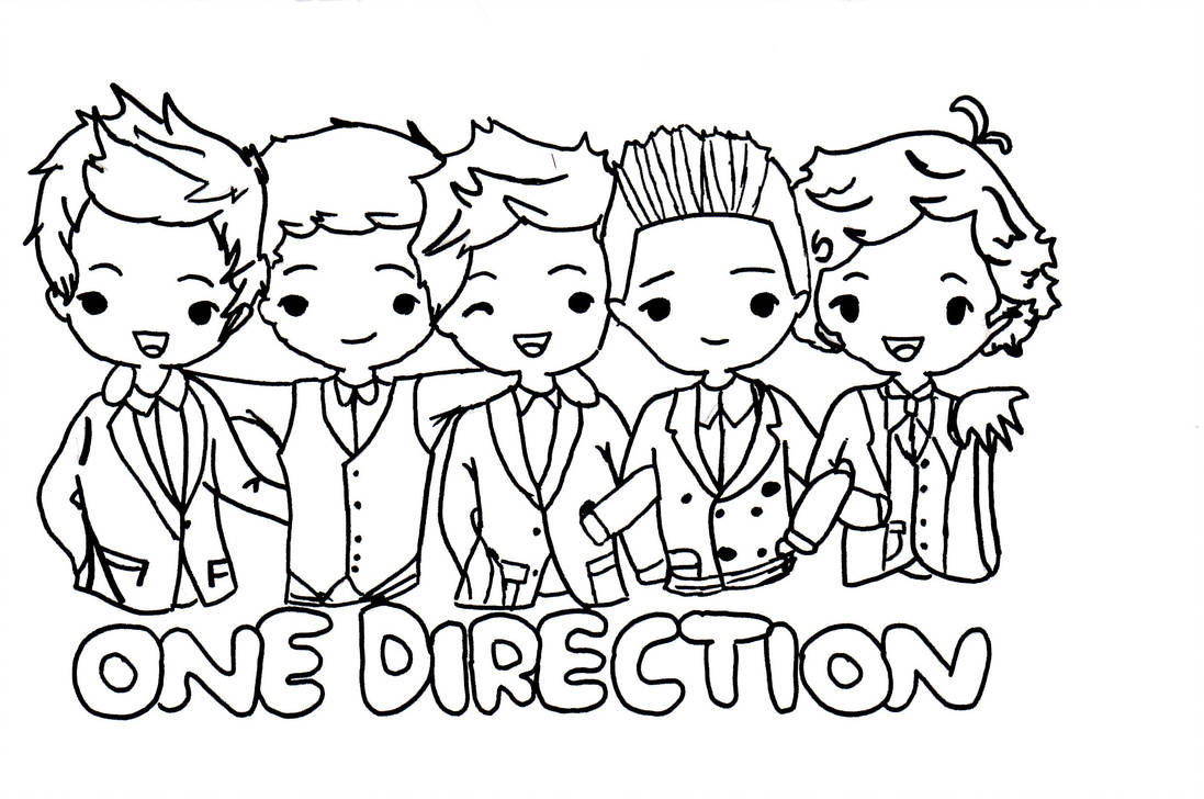 1097x728 one direction cartoon - One Direction Cartoon Drawings