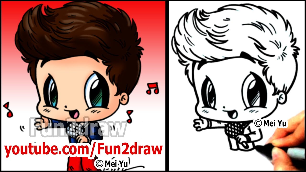 1280x720 one direction cartoon - One Direction Cartoon Drawings