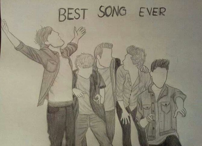 670x484 easy ways to draw one direction - One Direction Cartoon Drawings
