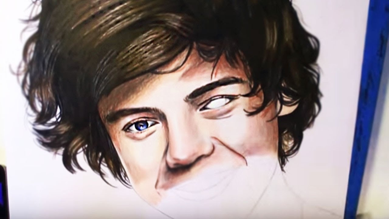 1280x720 drawing harry styles one direction - One Direction Drawings