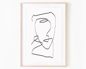 340x270 Line Drawing Etsy - One Drawing